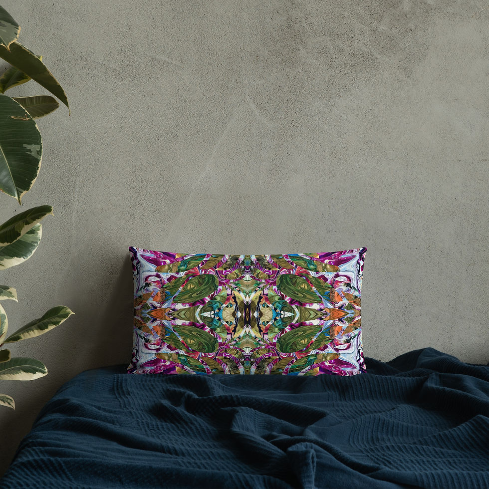 Thumbnail: Fuchsia on green arabesque III