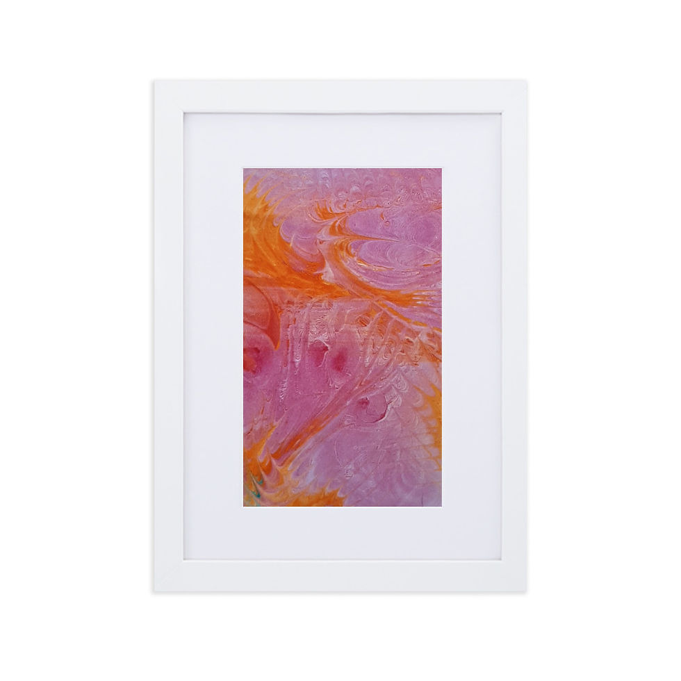 Thumbnail: Orange on pink swirls