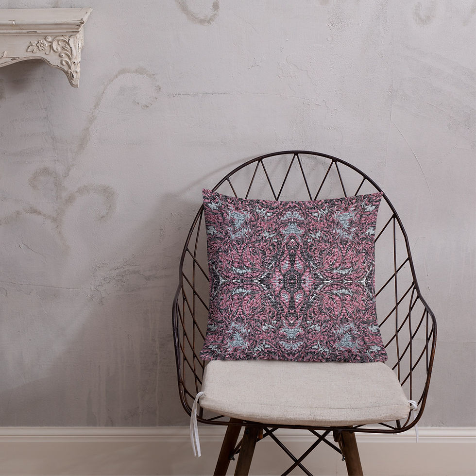 Thumbnail: Grey on pink arabesque I