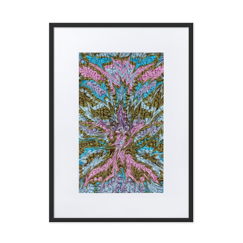 Thumbnail: Turquoise on pink intarsio I