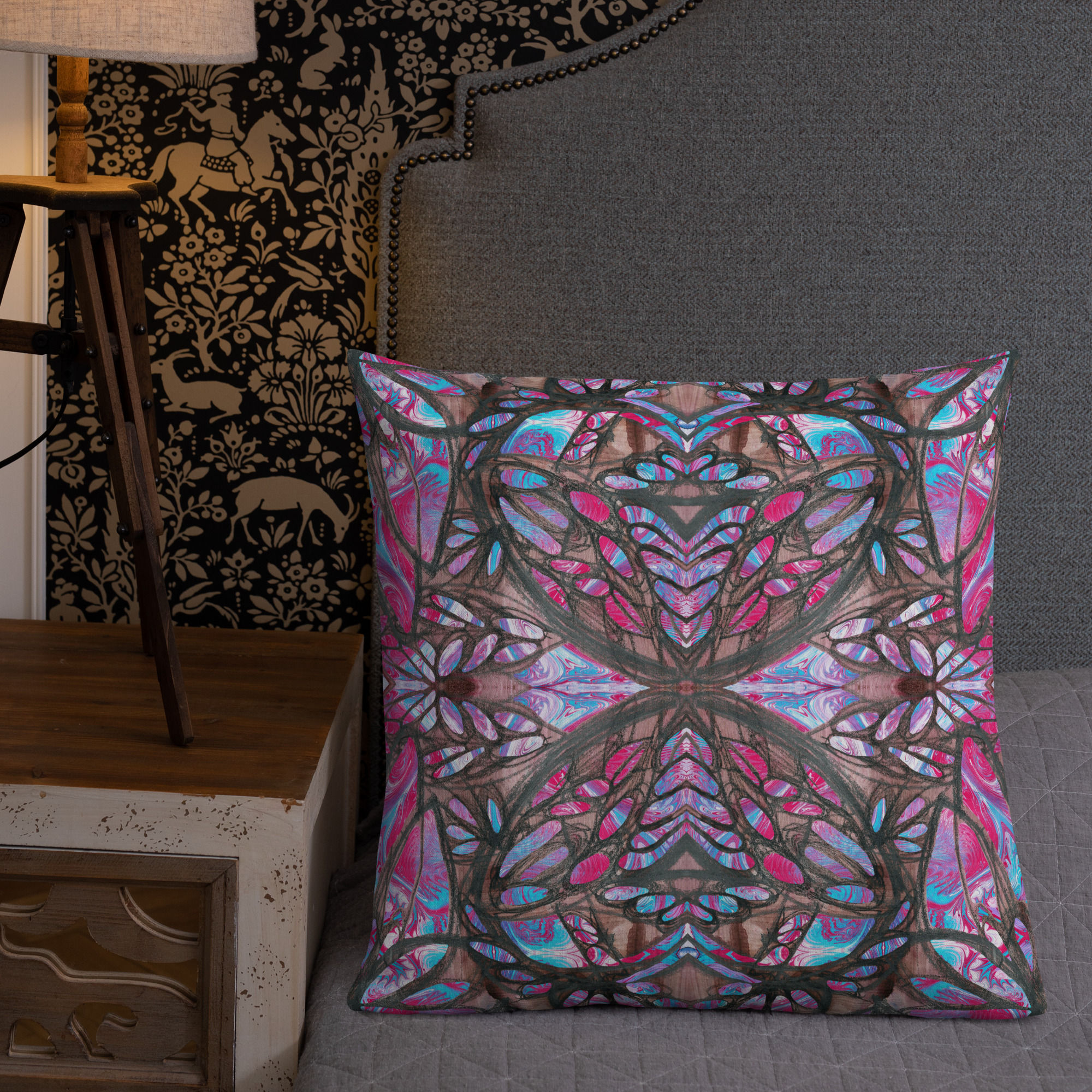 Charcoal on pink blend I