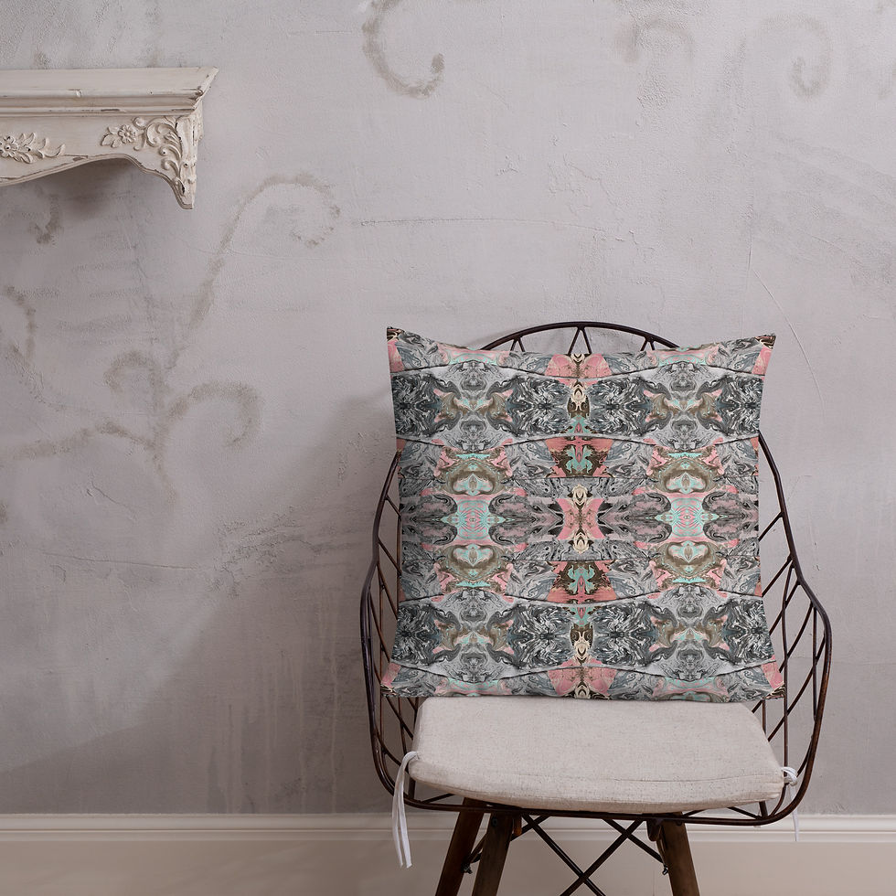 Thumbnail: Pink on grey intarsio I