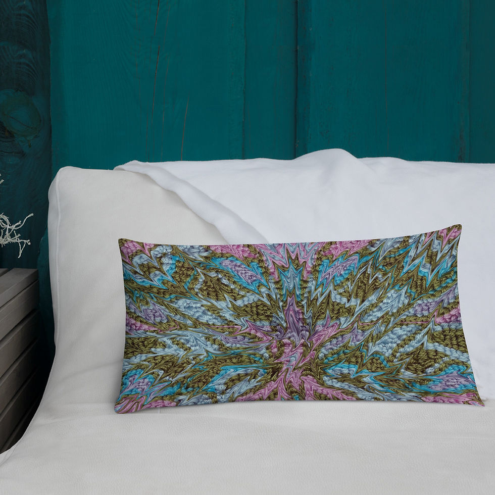 Thumbnail: Turquoise on pink intarsio I
