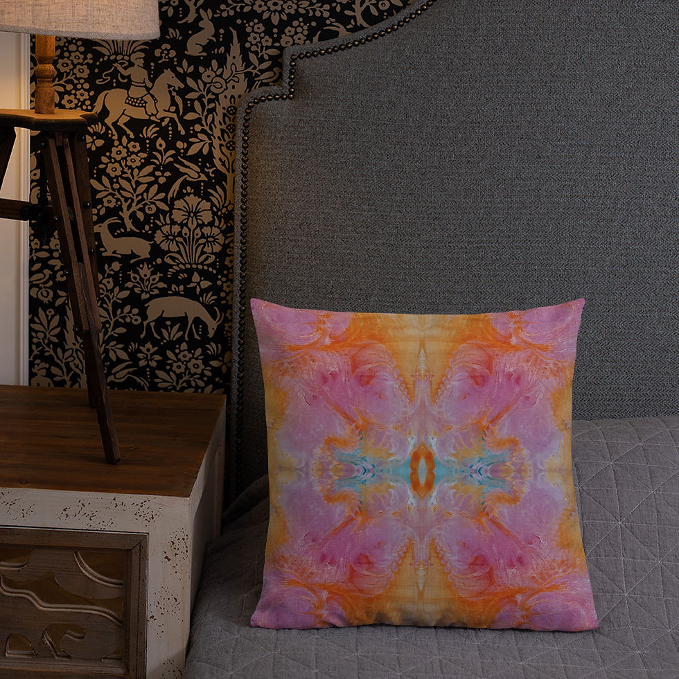 Thumbnail: Orange on pink swirls V