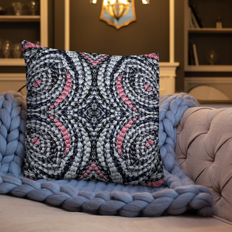 Thumbnail: Grey on pink stitches I
