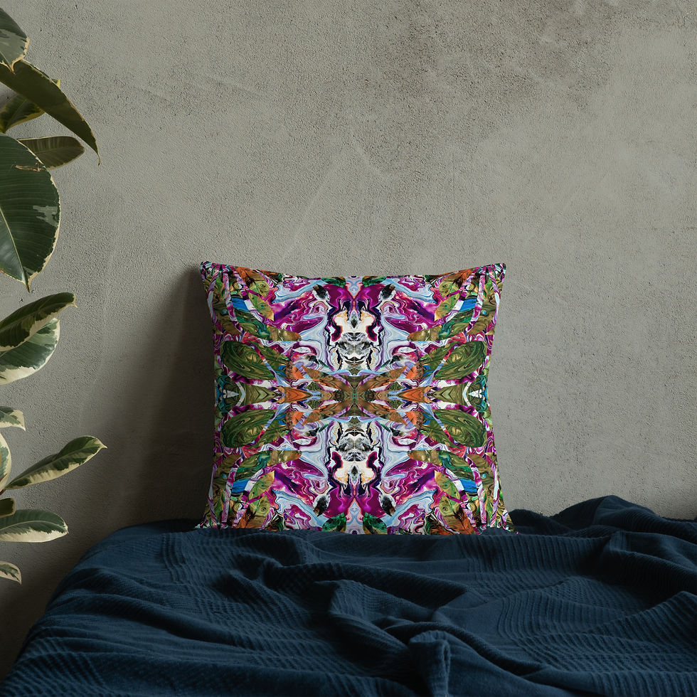 Thumbnail: Fuchsia on green arabesque IV