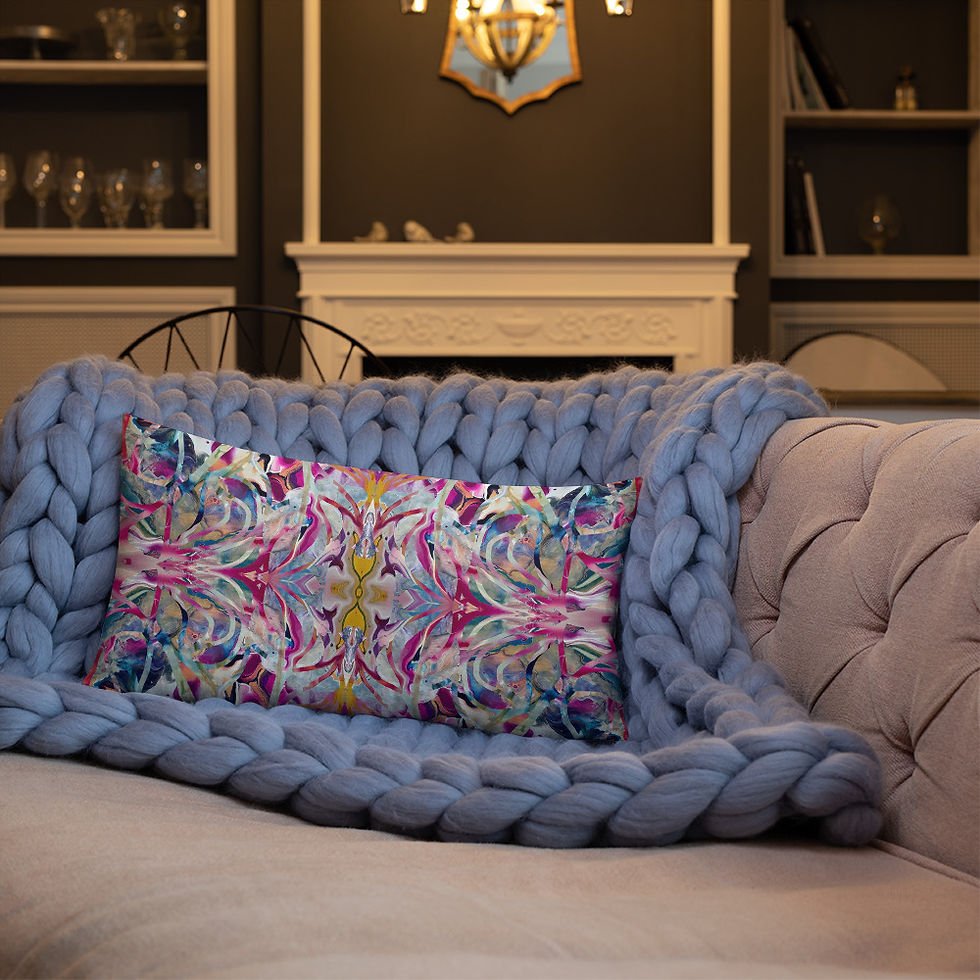 Thumbnail: Cobalt on fuchsia arabesque III