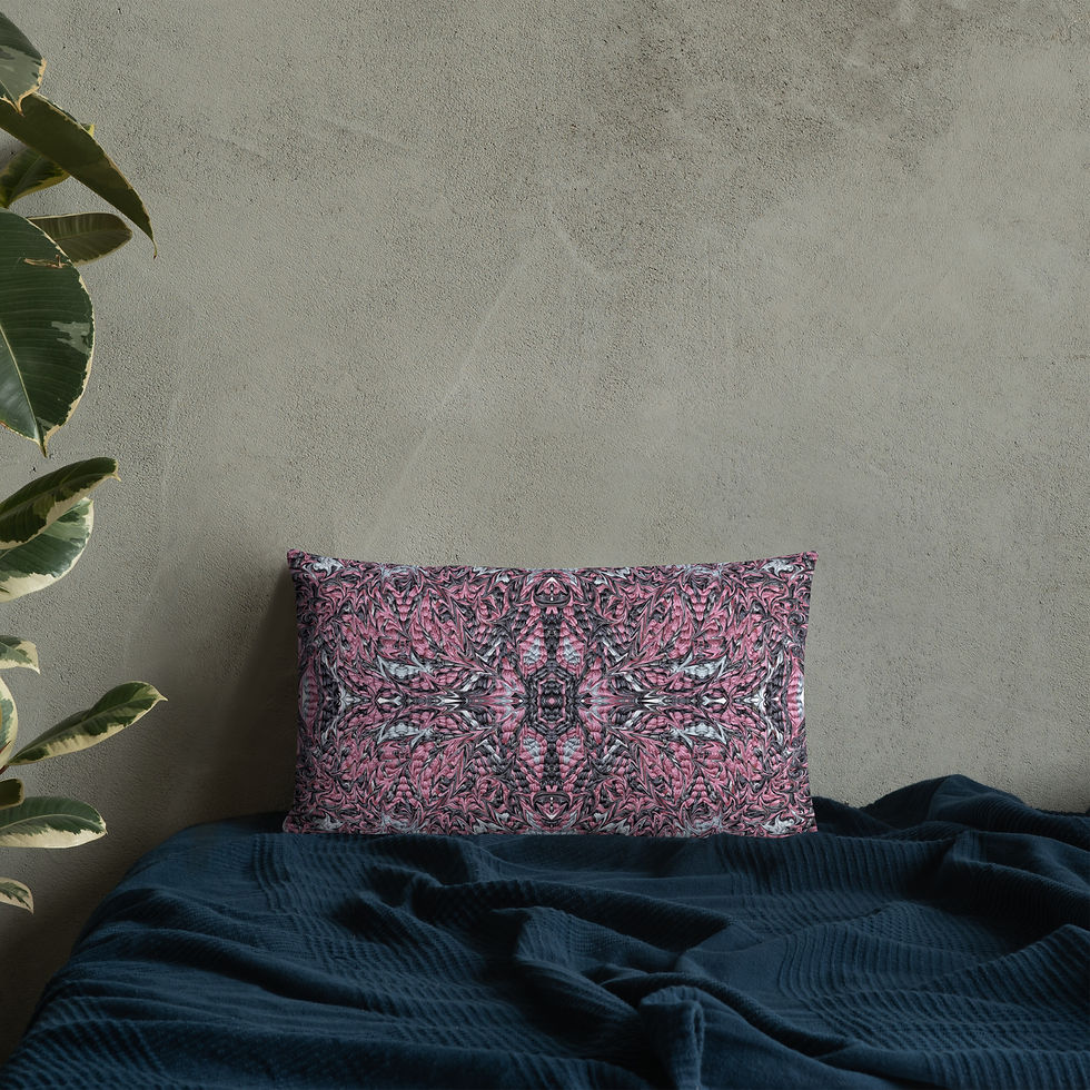 Thumbnail: Grey on pink arabesque I