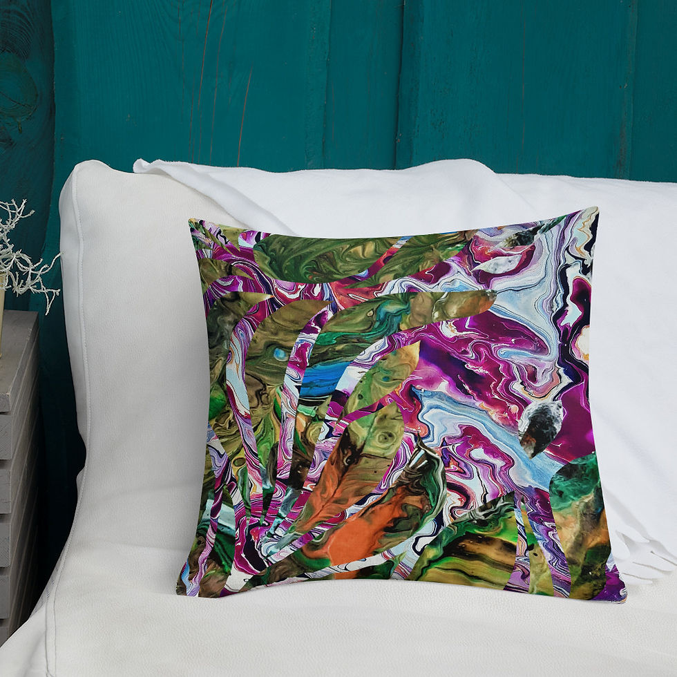 Thumbnail: Fuchsia on green arabesque