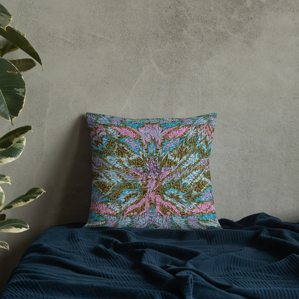 Thumbnail: Turquoise on pink intarsio I