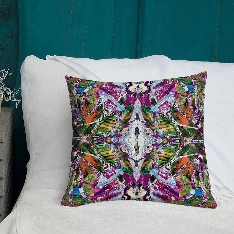 Thumbnail: Fuchsia on green arabesque V