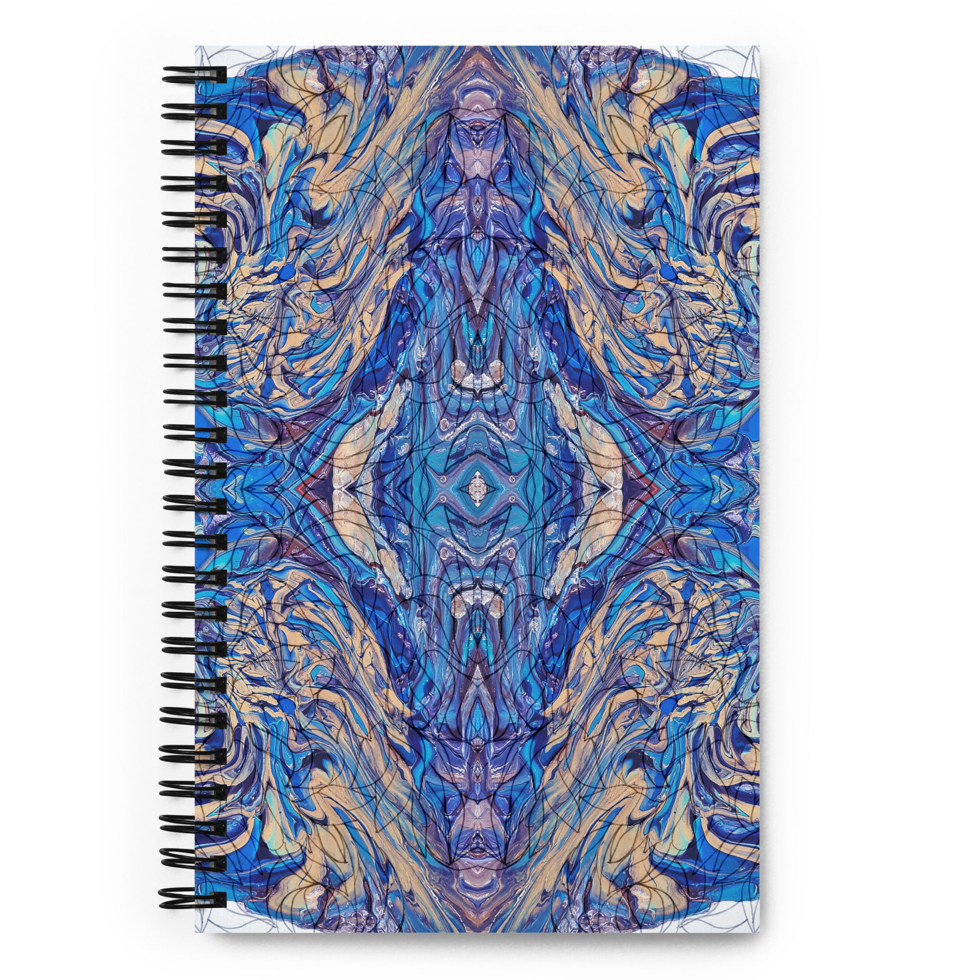 Cobalt on gold arabesque