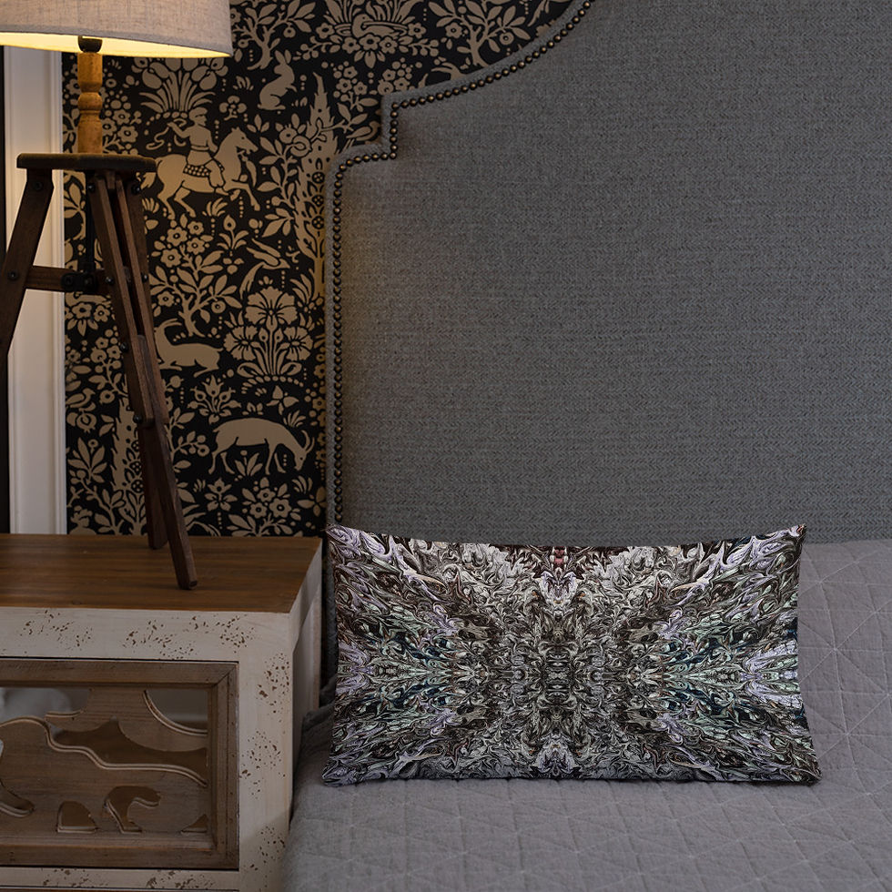 Thumbnail: Grey on lilac arabesque