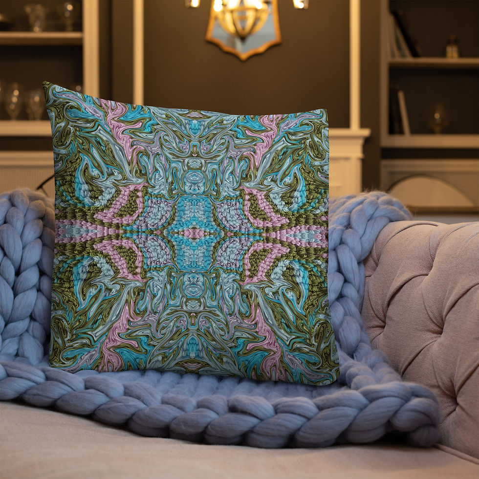Thumbnail: Acid green on pink arabesque