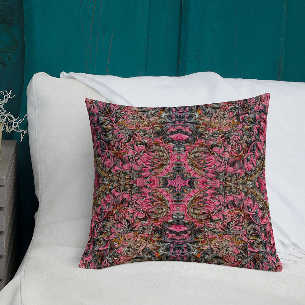 Thumbnail: Magenta on brown embroidery