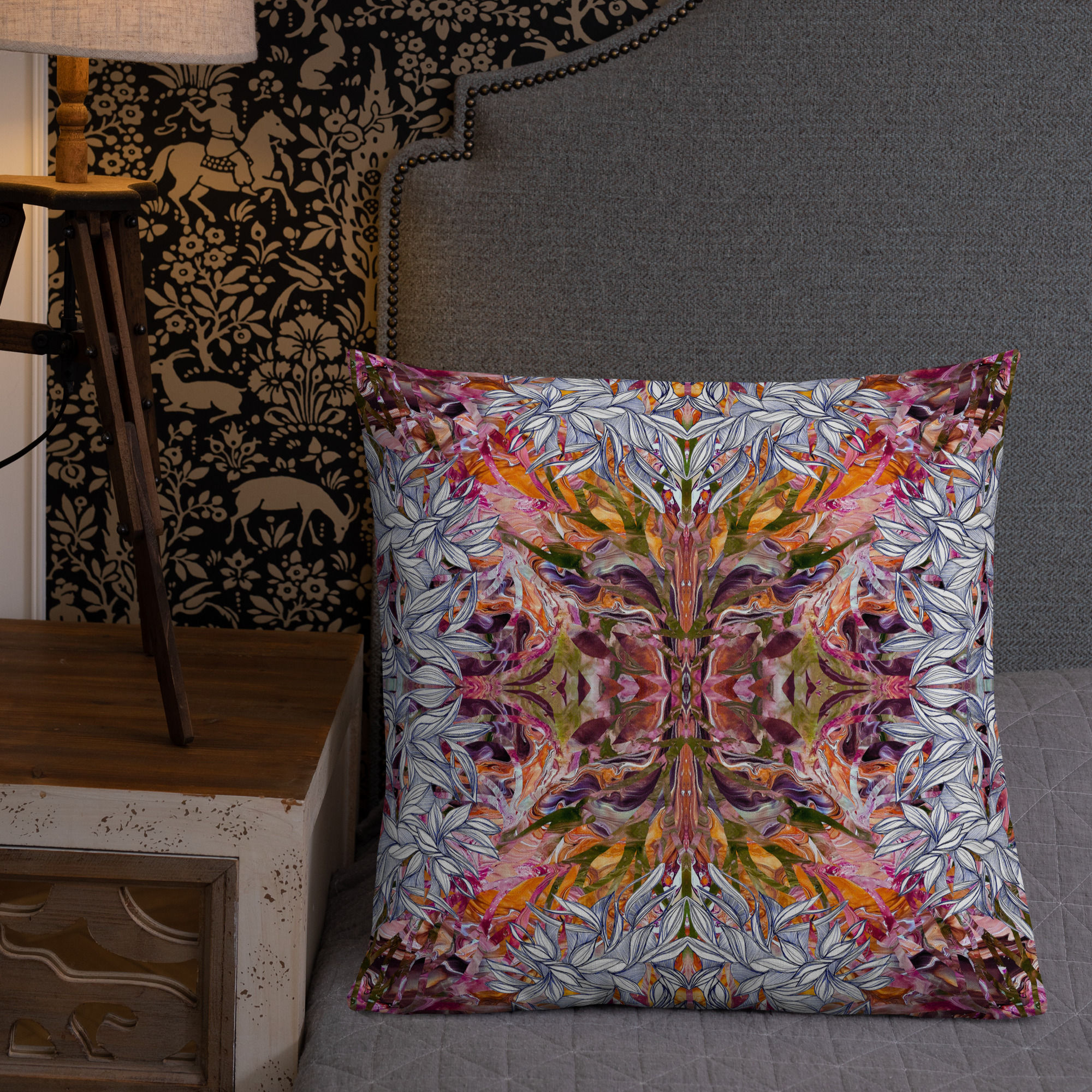 Leaves on fiery waves V