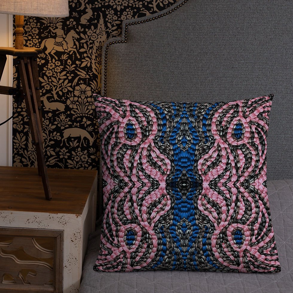 Dusty pink embroidery I