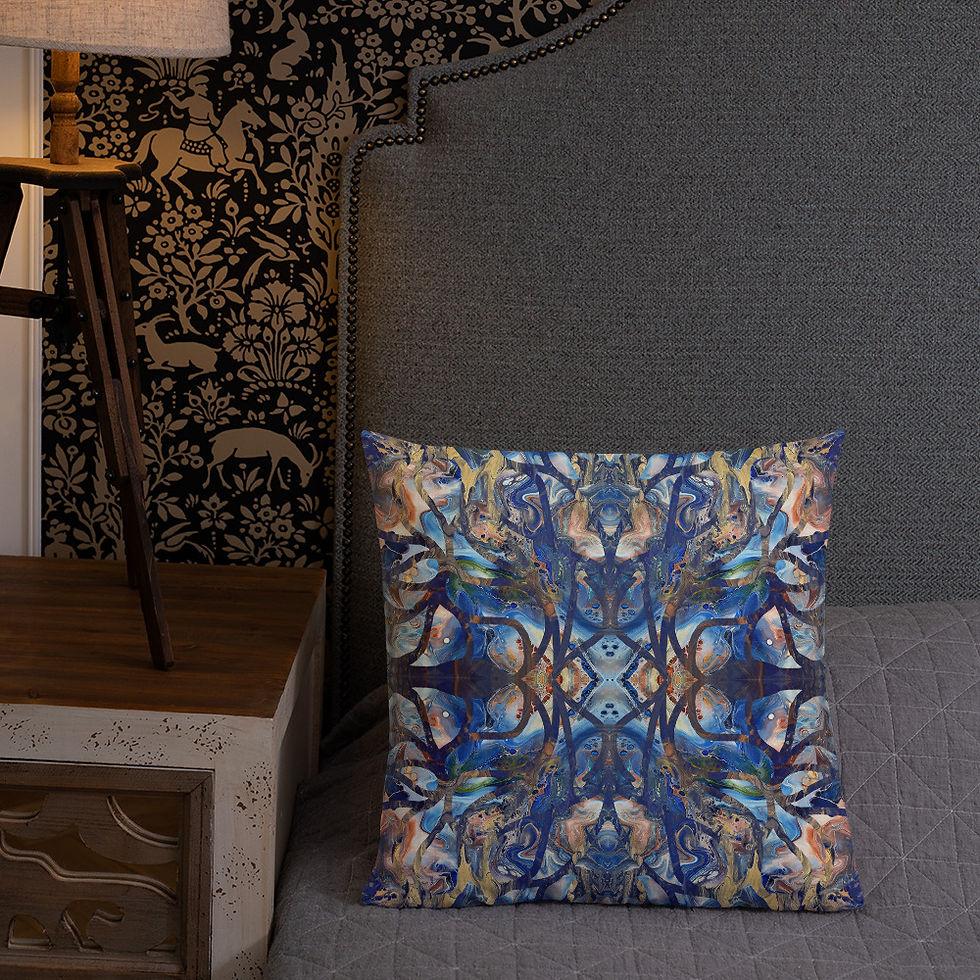 Thumbnail: Cobalt on gold arabesque I