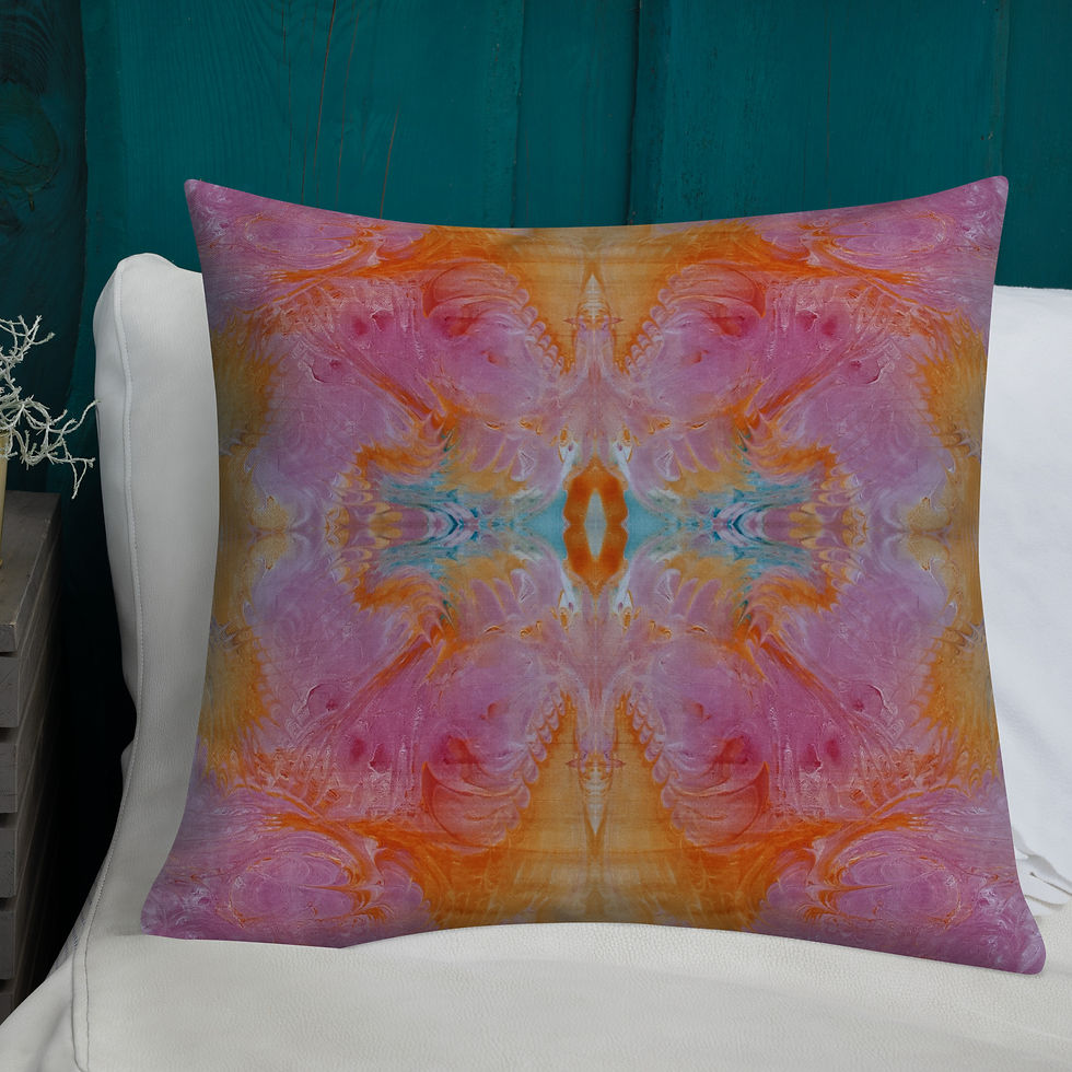 Thumbnail: Orange on pink swirls V