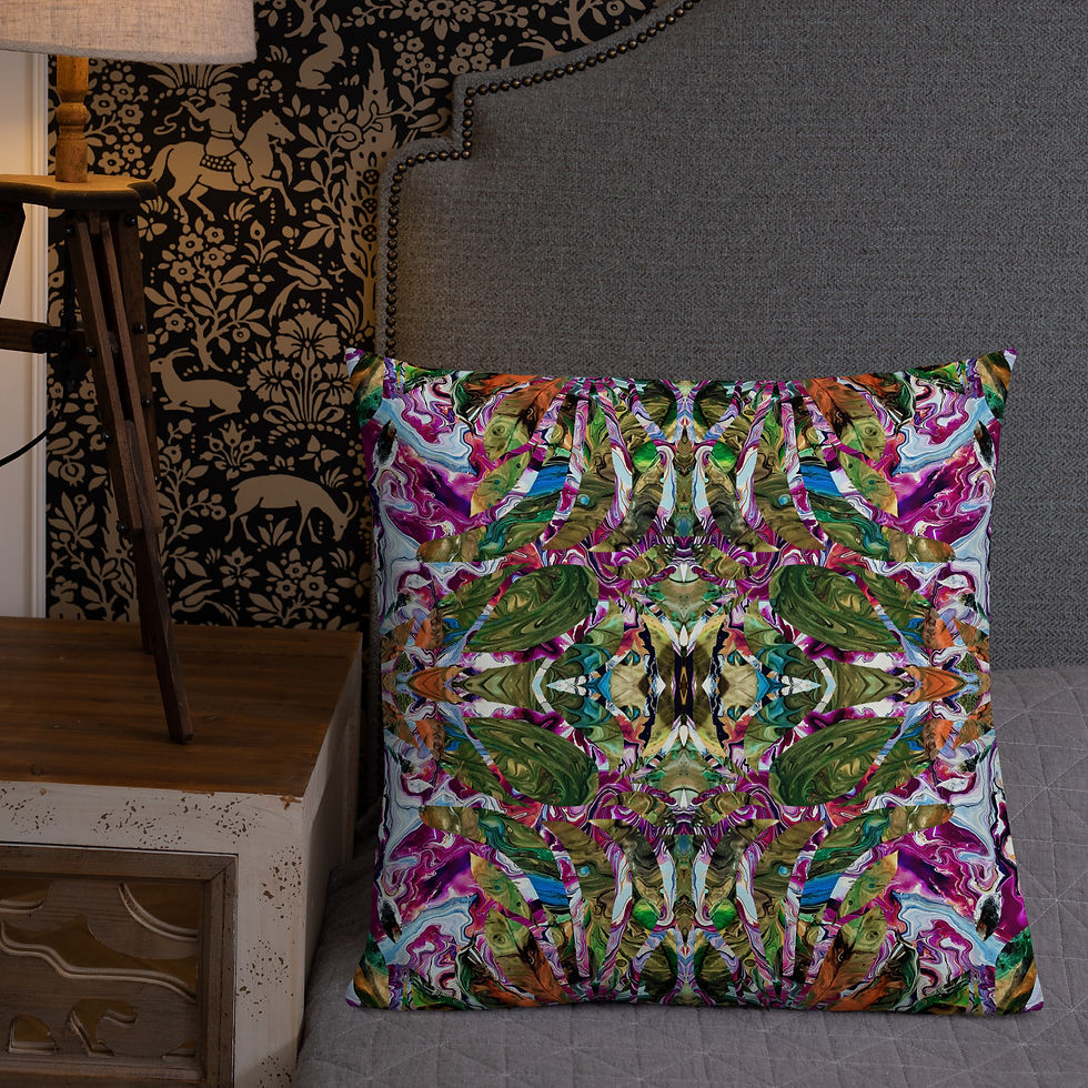 Thumbnail: Fuchsia on green arabesque III