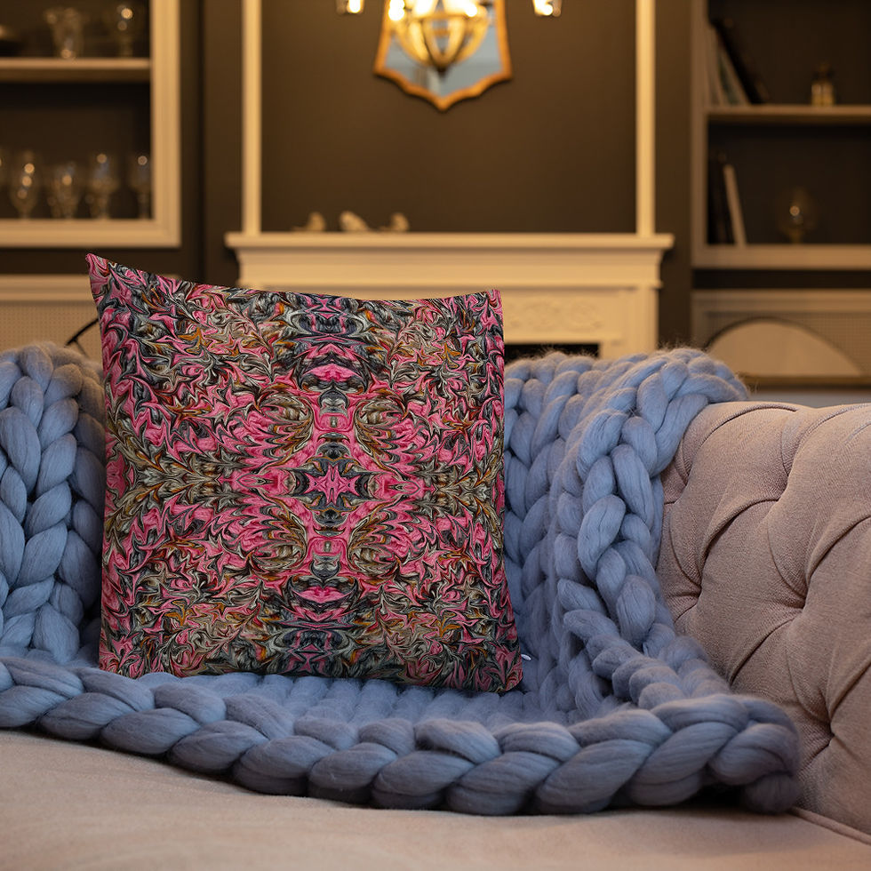 Thumbnail: Magenta on brown embroidery