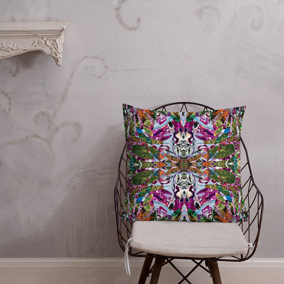Thumbnail: Fuchsia on green arabesque IV