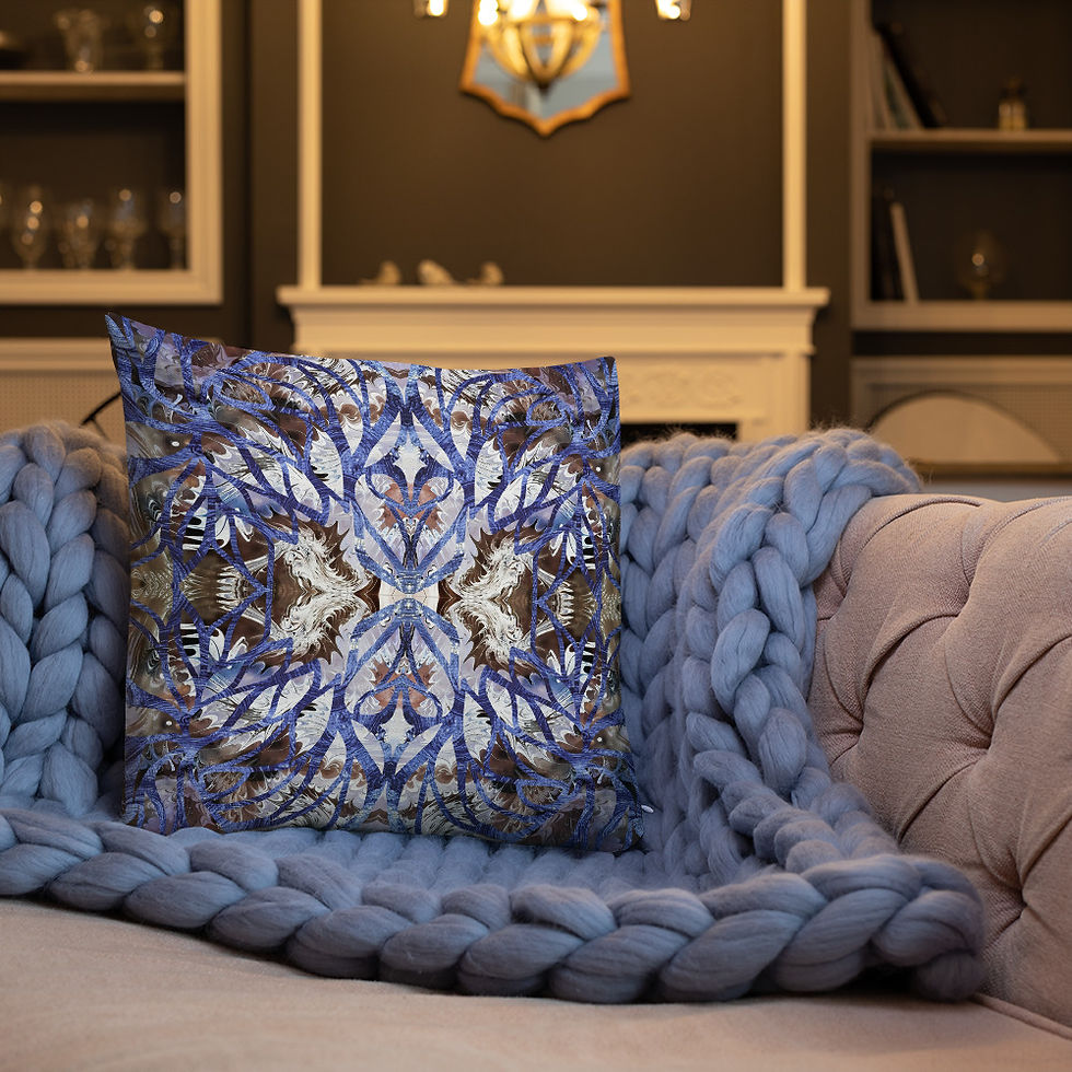 Thumbnail: Denim on feathers symmetry I
