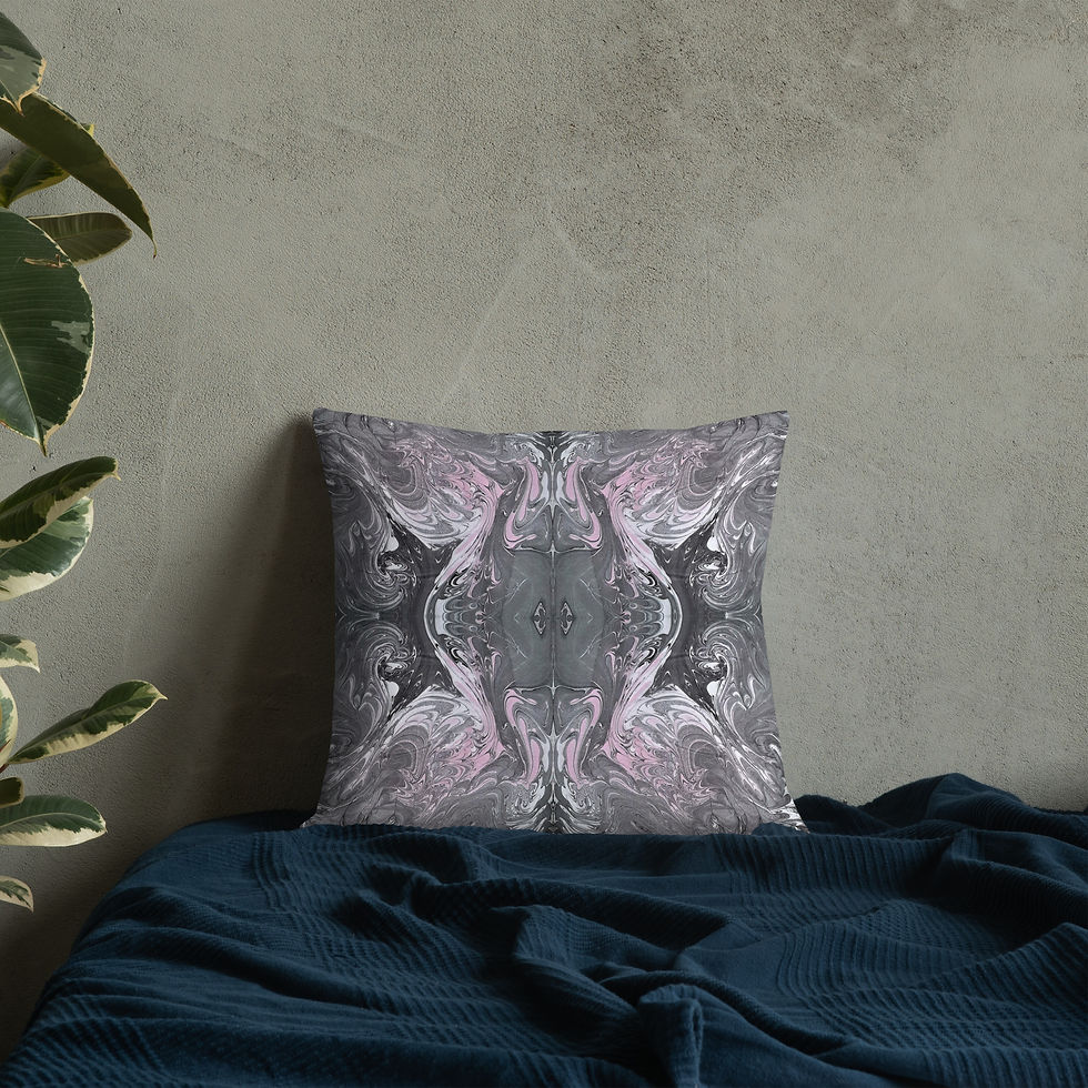 Thumbnail: Grey on pink arabesque III