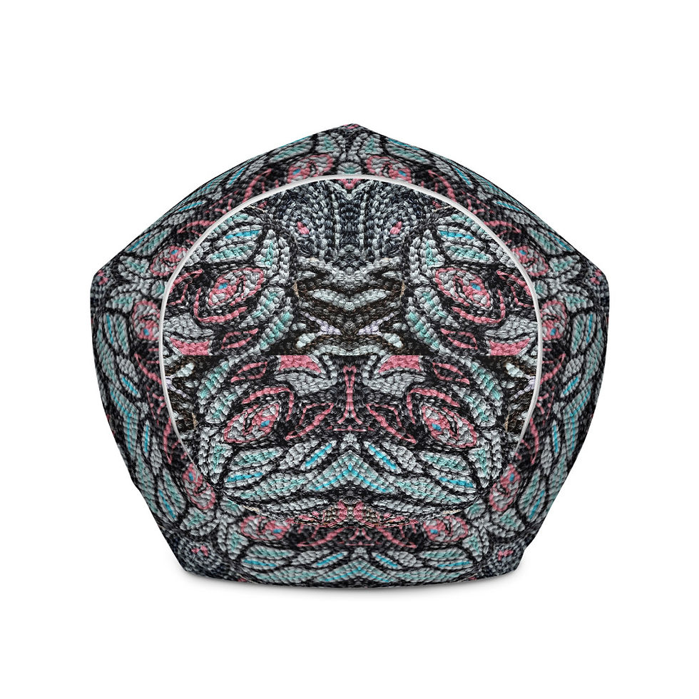 Thumbnail: Pink on grey arabesque
