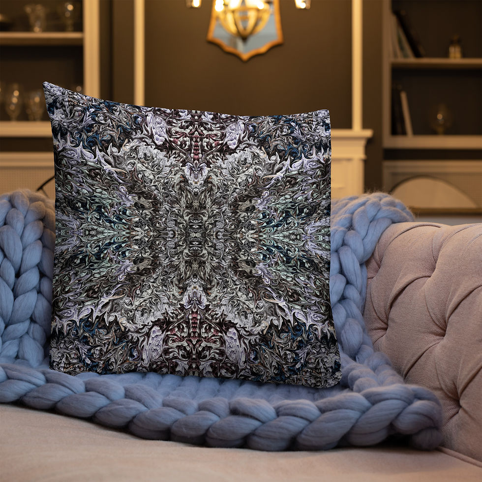 Thumbnail: Grey on lilac arabesque