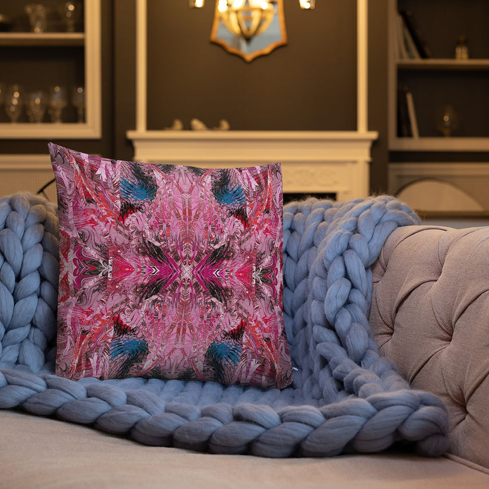 Thumbnail: Red on pink intarsio I