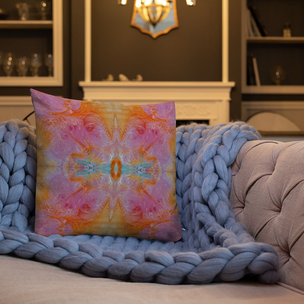 Thumbnail: Orange on pink swirls V