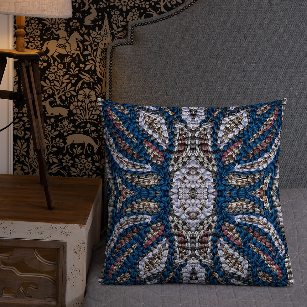 Cobalt on lilac arabesque III