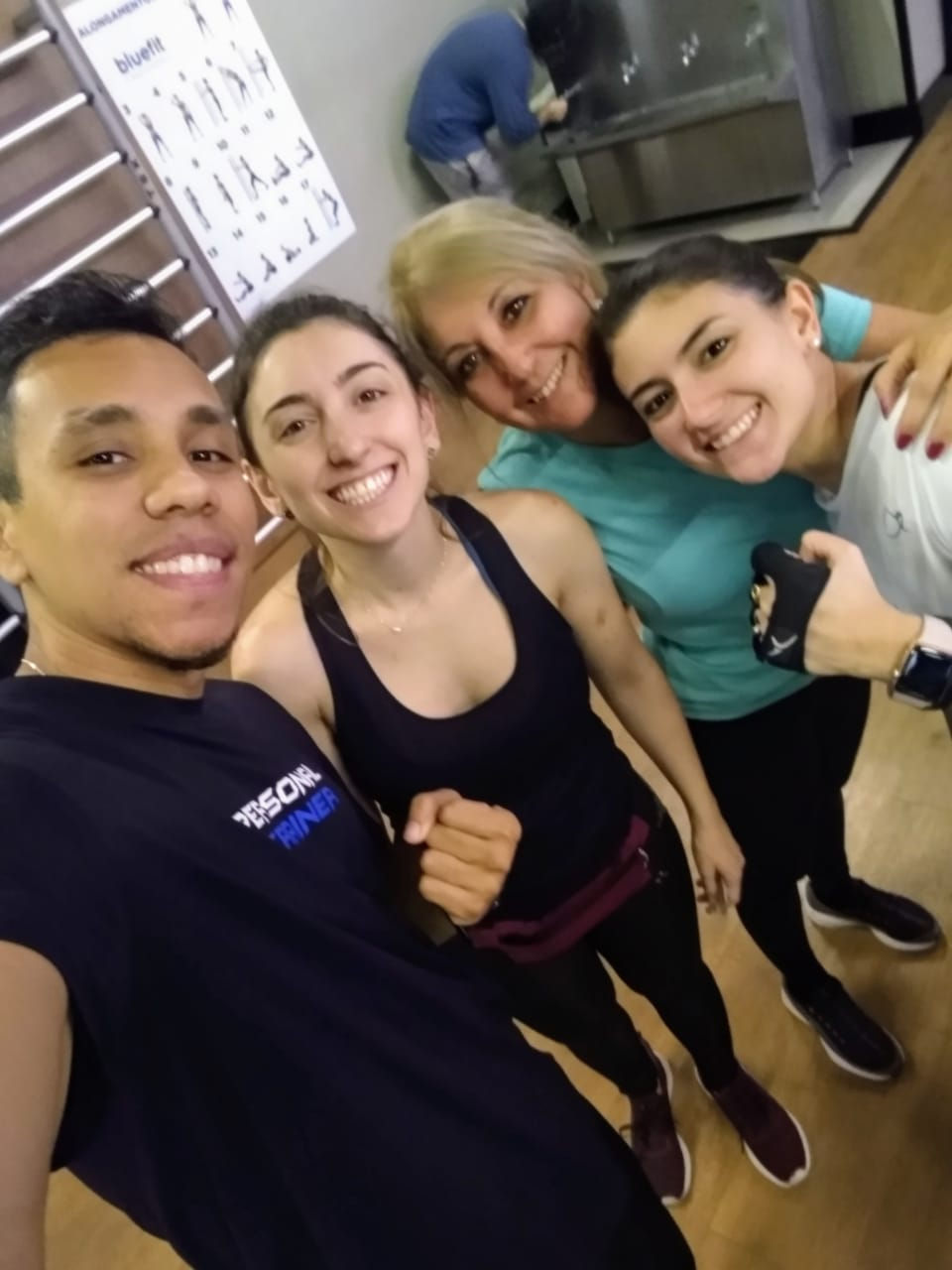 Treino em família.
