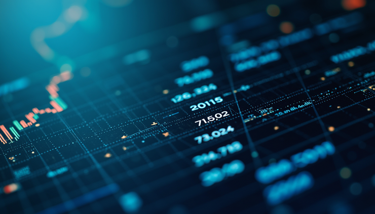 Close-up view of a digital ledger displaying blockchain data
