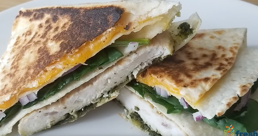 Chicken Pesto Melt Wrap