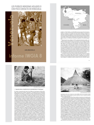 Overview of a publication about Indigenous peoples in Isolation or with limited contact in Venezuela in the Venezuelan Amazon
