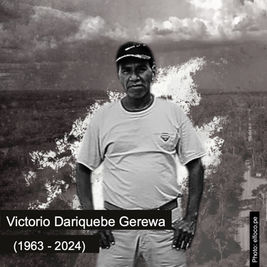 Victorio Dariquebe Gerewa from the Peruvian Amazon wearing a white shirt and a baseball cap