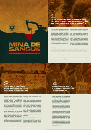Blood Mine report published by APIB documenting the social and environmental impacts of mining on Indigenous territories