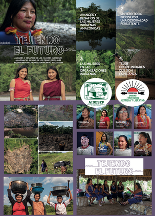 Joint CONFENIAE and AIDESEP publication highlighting Indigenous women leaders from the Ecuadorian and Peruvian Amazon