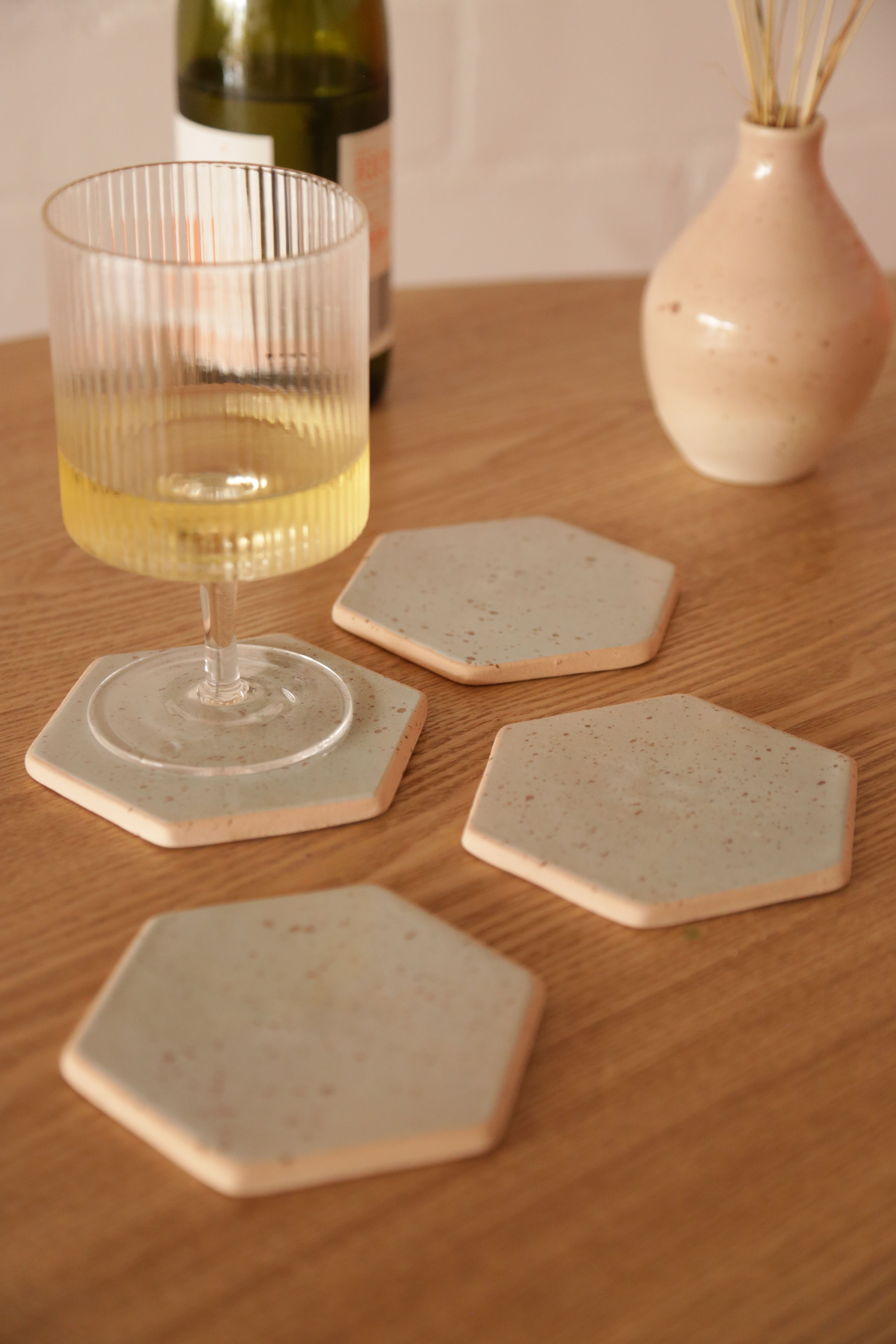 Portavasos Hexagonales