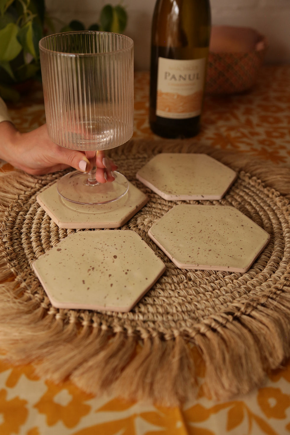 Miniatura: Portavasos Hexagonales