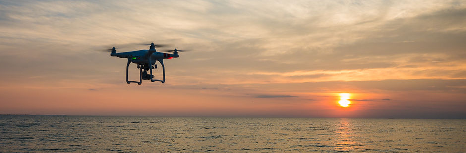 Drone above an Ocean
