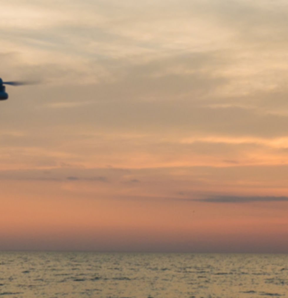 Drone above an Ocean