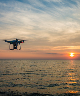Drone above an Ocean
