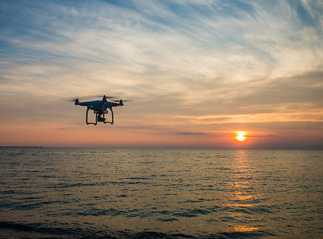 Drone above an Ocean