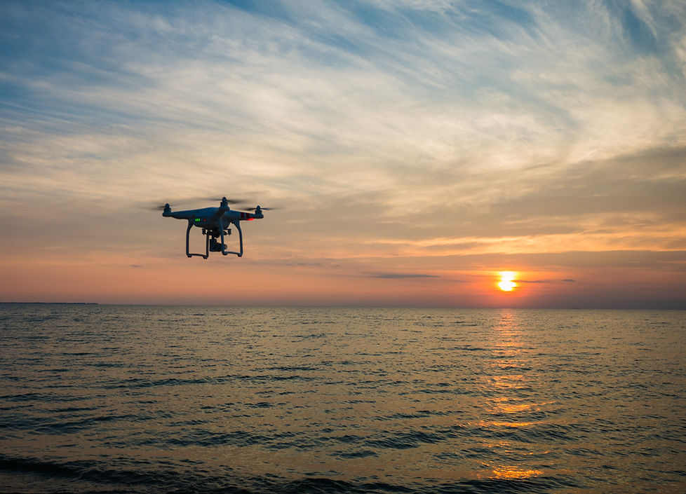 Drone above an Ocean