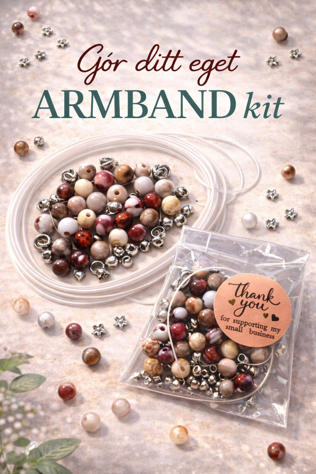Gör ditt eget armband – DIY-kit (jordnära mix)