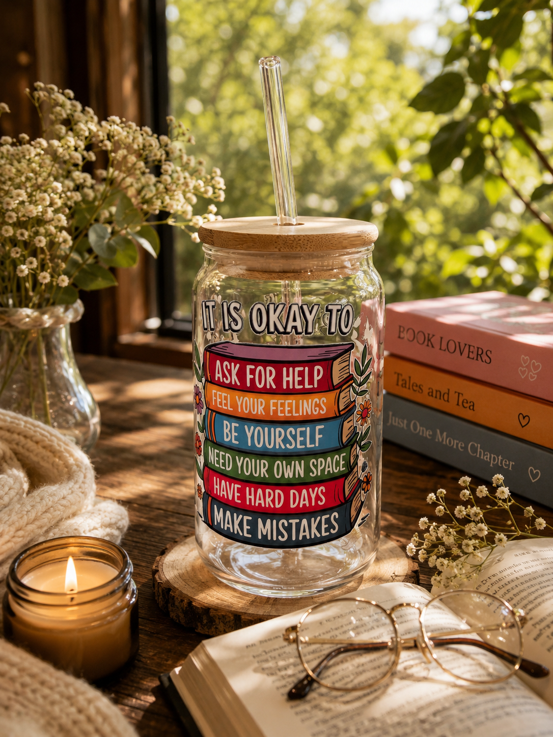 Booktok Tumblerglas - there is no such things as too many books