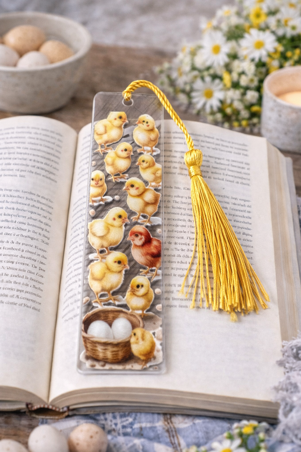 Bokmärke med kycklingar – maxad påskkänsla i varje sida 🐥🥚📖